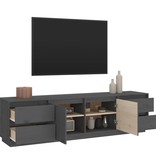 VidaXL Tv-meubel 176x37x47,5 cm massief grenenhout grijs