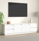 VidaXL Tv-meubel 176x37x47,5 cm massief grenenhout wit