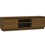 VidaXL Tv-meubel 140x35x40 cm massief grenenhout honingbruin