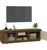 VidaXL Tv-meubel 140x35x40 cm massief grenenhout honingbruin