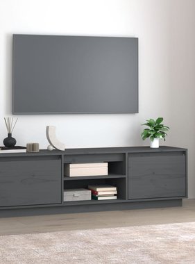 VidaXL Tv-meubel 140x35x40 cm massief grenenhout grijs