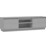 VidaXL Tv-meubel 140x35x40 cm massief grenenhout grijs