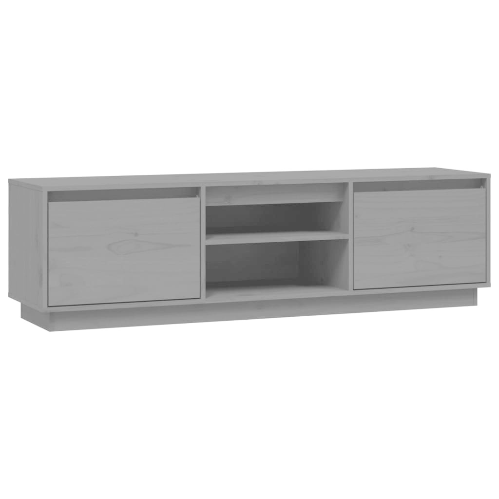VidaXL Tv-meubel 140x35x40 cm massief grenenhout grijs