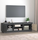VidaXL Tv-meubel 140x35x40 cm massief grenenhout grijs