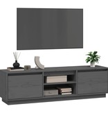 VidaXL Tv-meubel 140x35x40 cm massief grenenhout grijs