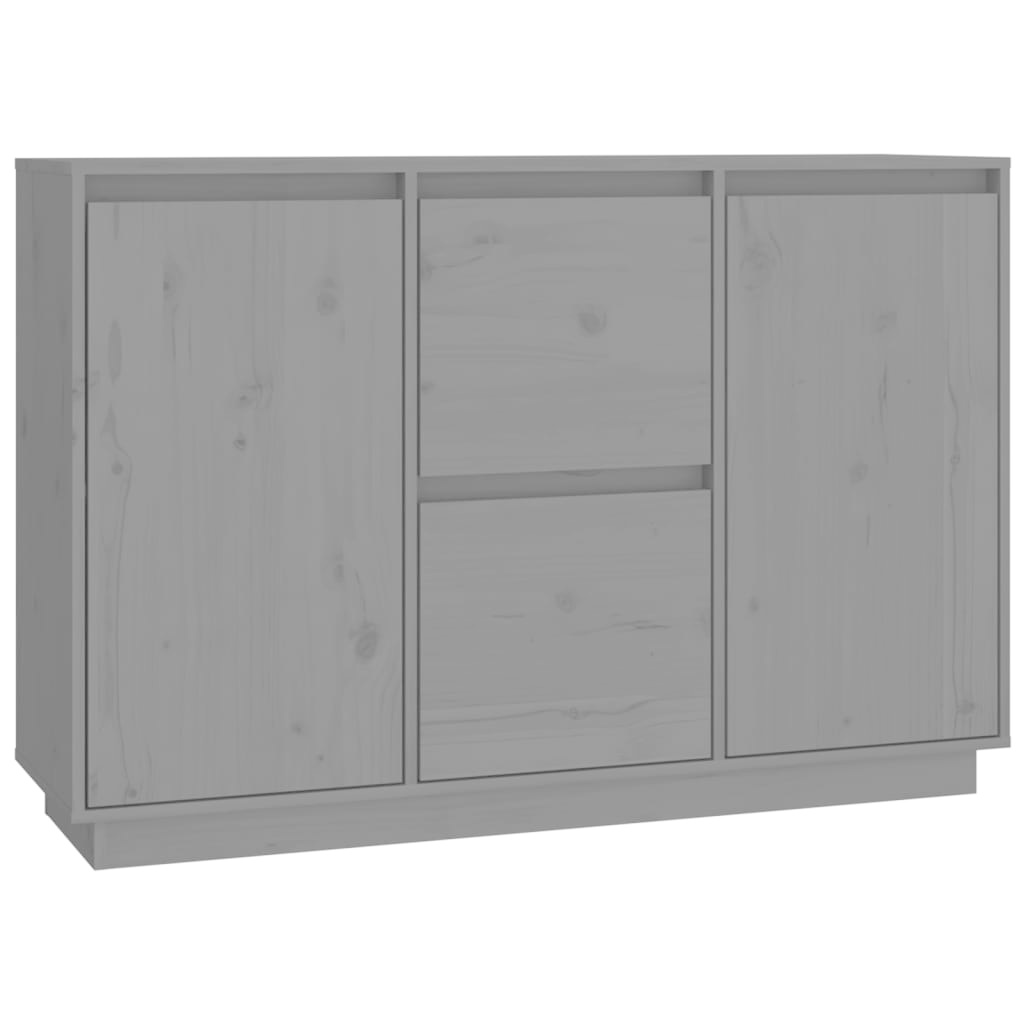 VidaXL Dressoir 111x34x75 cm massief grenenhout grijs