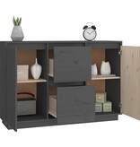 VidaXL Dressoir 111x34x75 cm massief grenenhout grijs