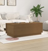 VidaXL Salontafel 100x50x35 cm massief grenenhout honingbruin
