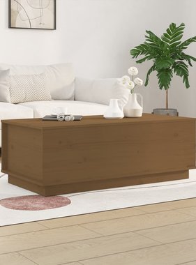 VidaXL Salontafel 100x50x35 cm massief grenenhout honingbruin
