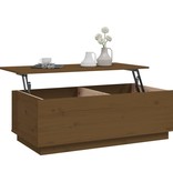 VidaXL Salontafel 100x50x35 cm massief grenenhout honingbruin