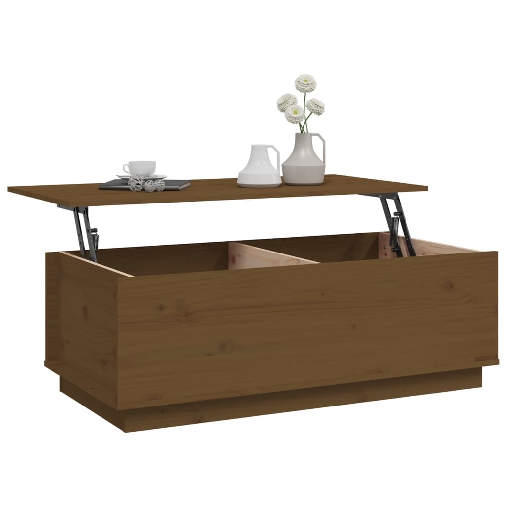 VidaXL Salontafel 100x50x35 cm massief grenenhout honingbruin