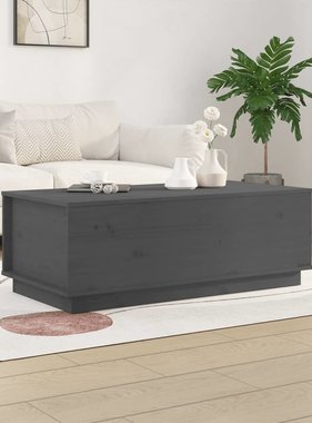 VidaXL Salontafel 100x50x35 cm massief grenenhout grijs
