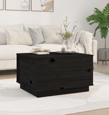 VidaXL Salontafel 60x50x35 cm massief grenenhout zwart