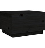 VidaXL Salontafel 60x50x35 cm massief grenenhout zwart