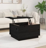 VidaXL Salontafel 60x50x35 cm massief grenenhout zwart