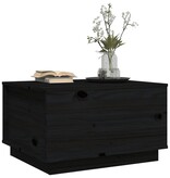 VidaXL Salontafel 60x50x35 cm massief grenenhout zwart