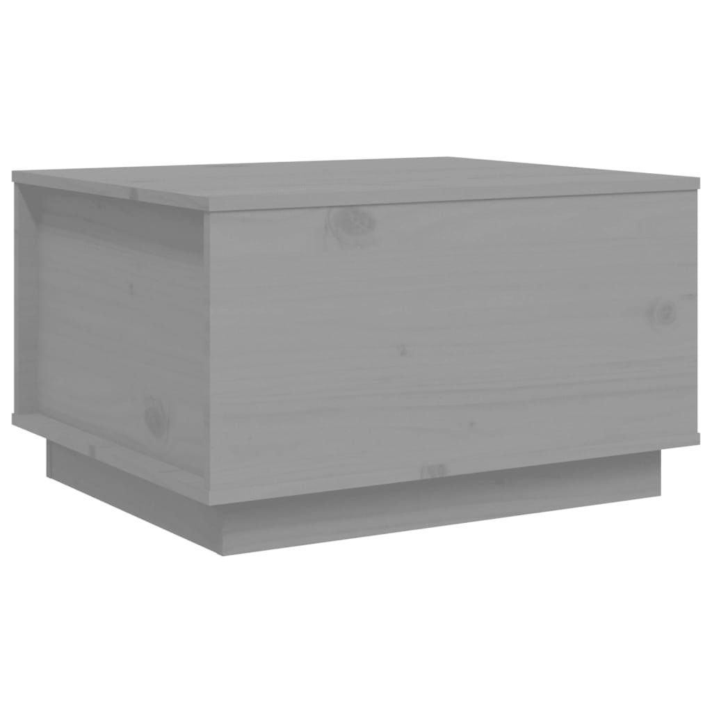 VidaXL Salontafel 60x50x35 cm massief grenenhout grijs