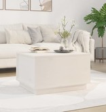 VidaXL Salontafel 60x50x35 cm massief grenenhout wit