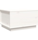 VidaXL Salontafel 60x50x35 cm massief grenenhout wit