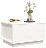 VidaXL Salontafel 60x50x35 cm massief grenenhout wit
