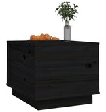 VidaXL Salontafel 40x50x35 cm massief grenenhout zwart