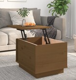 VidaXL Salontafel 40x50x35 cm massief grenenhout honingbruin