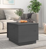 VidaXL Salontafel 40x50x35 cm massief grenenhout grijs