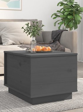 VidaXL Salontafel 40x50x35 cm massief grenenhout grijs