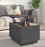 VidaXL Salontafel 40x50x35 cm massief grenenhout grijs
