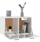 VidaXL Wandkast 80x35x36,5 cm bewerkt hout hoogglans wit
