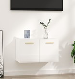 VidaXL Wandkast 60x36,5x35 cm bewerkt hout hoogglans wit