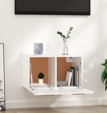 VidaXL Wandkast 60x36,5x35 cm bewerkt hout hoogglans wit