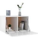 VidaXL Wandkast 60x36,5x35 cm bewerkt hout hoogglans wit