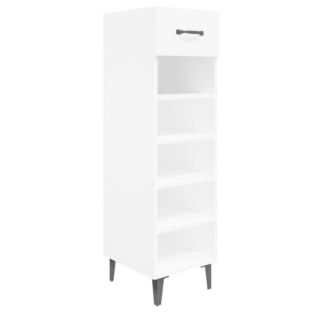 VidaXL Schoenenkast 30x35x105 cm bewerkt hout hoogglans wit