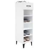 VidaXL Schoenenkast 30x35x105 cm bewerkt hout hoogglans wit