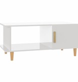 VidaXL Salontafel 90x50x40 cm bewerkt hout hoogglans wit