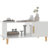 VidaXL Salontafel 90x50x40 cm bewerkt hout hoogglans wit