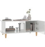 VidaXL Salontafel 90x50x40 cm bewerkt hout hoogglans wit