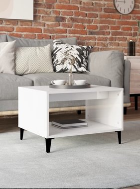 VidaXL Salontafel 60x50x40 cm bewerkt hout hoogglans wit