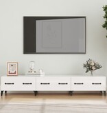 VidaXL Tv-meubel 150x34,5x30 cm bewerkt hout hoogglans wit