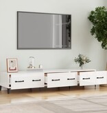 VidaXL Tv-meubel 150x34,5x30 cm bewerkt hout hoogglans wit