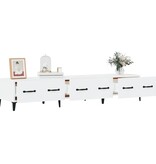 VidaXL Tv-meubel 150x34,5x30 cm bewerkt hout hoogglans wit
