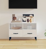 VidaXL Tv-meubel 80x36x50 cm bewerkt hout hoogglans wit