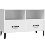 VidaXL Tv-meubel 80x36x50 cm bewerkt hout hoogglans wit