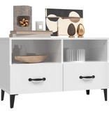 VidaXL Tv-meubel 80x36x50 cm bewerkt hout hoogglans wit
