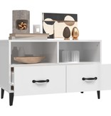 VidaXL Tv-meubel 80x36x50 cm bewerkt hout hoogglans wit