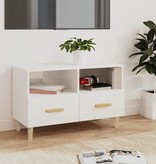 VidaXL Tv-meubel 80x36x50 cm bewerkt hout hoogglans wit