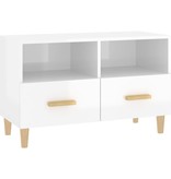 VidaXL Tv-meubel 80x36x50 cm bewerkt hout hoogglans wit