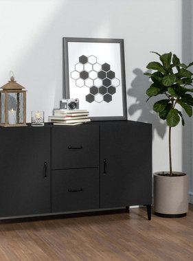 VidaXL Dressoir 100x36x60 cm bewerkt hout zwart