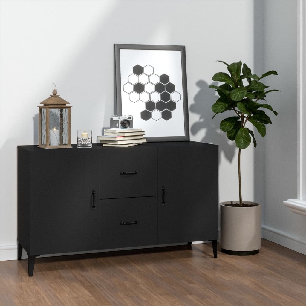 VidaXL Dressoir 100x36x60 cm bewerkt hout zwart